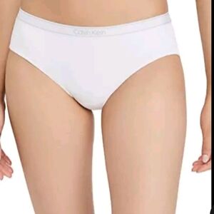 Calvin Klein White ribbed hipster Bikini Briefs XL